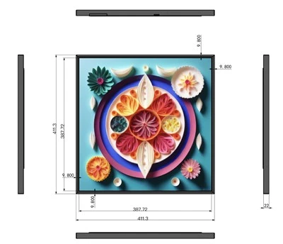 High Brightness Square Display Monitor 22inch Ultra-thin Square LCD Screen Yees Duab Album